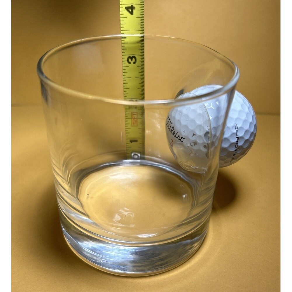 BenShot Golf Ball Rocks Glass w/Real Titleist Golf Ball In Whiskey Glass - Picture 5 of 6